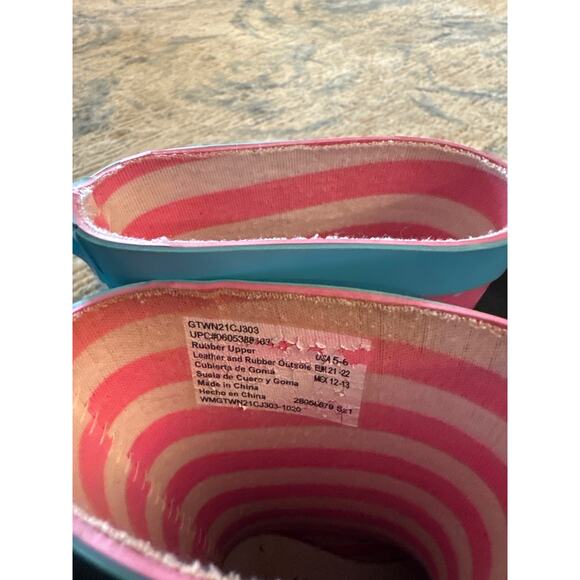 Wonder Nation Kids Rain Boots Cupcake Print Pink Size 5/6 - Picture 3 of 4